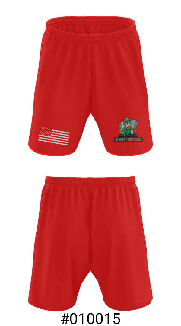 Athletic Shorts With Pockets, Junk Heroes, , Teamtime, Team time, sublimation, custom sports apparel, team uniforms, spirit wear, spiritwear, sports uniforms, custom shirts, team store, custom team store, fundraiser sports, apparel fundraiser