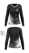 Barstow Little League Softball 86205357 Women's Long Sleeve V-neck Shirt - 2