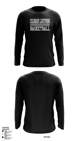 Long Sleeve Performance Shirt, Colorado Lightning Basketball Club, Men's Basketball, Teamtime, Team time, sublimation, custom sports apparel, team uniforms, spirit wear, spiritwear, sports uniforms, custom shirts, team store, custom team store, fundraiser sports, apparel fundraiser
