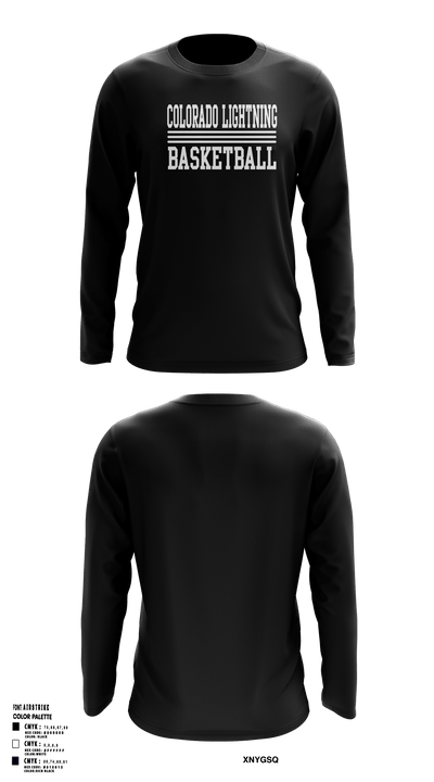 Colorado Lightning Basketball Club 24894382 Long Sleeve Performance Shirt 3