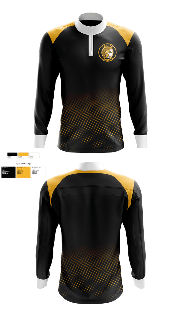 Quarter Zip Jacket, Canute High School Volleyball, Men's Volleyball, Teamtime, Team time, sublimation, custom sports apparel, team uniforms, spirit wear, spiritwear, sports uniforms, custom shirts, team store, custom team store, fundraiser sports, apparel fundraiser