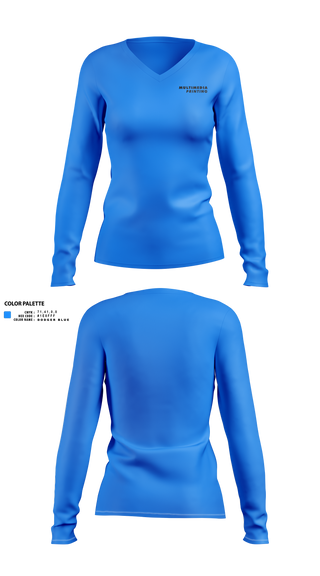 Womens Long Sleeve Vneck Shirt, Multimediaprinting, , Teamtime, Team time, sublimation, custom sports apparel, team uniforms, spirit wear, spiritwear, sports uniforms, custom shirts, team store, custom team store, fundraiser sports, apparel fundraiser