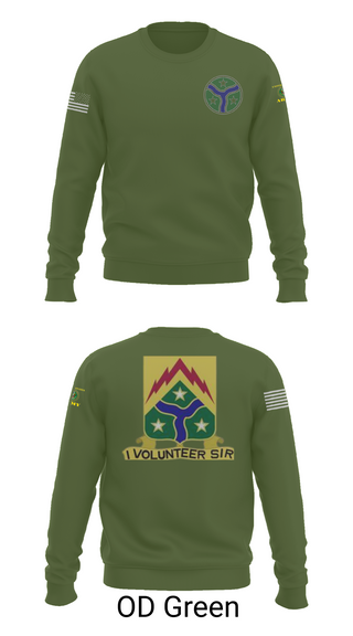 Crew Neck Sweatshirt, 278th Armored Cavalry, Army, Teamtime, Team time, sublimation, custom sports apparel, team uniforms, spirit wear, spiritwear, sports uniforms, custom shirts, team store, custom team store, fundraiser sports, apparel fundraiser
