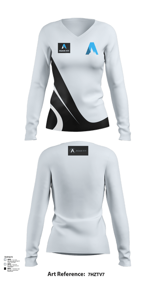 Womens Long Sleeve Vneck Shirt, Roam FIT, , Teamtime, Team time, sublimation, custom sports apparel, team uniforms, spirit wear, spiritwear, sports uniforms, custom shirts, team store, custom team store, fundraiser sports, apparel fundraiser