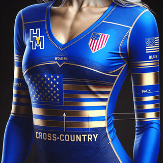 Womens Long Sleeve Vneck Shirt, Hanson Memorial High School Cross Country, Cross Country, Teamtime, Team time, sublimation, custom sports apparel, team uniforms, spirit wear, spiritwear, sports uniforms, custom shirts, team store, custom team store, fundraiser sports, apparel fundraiser