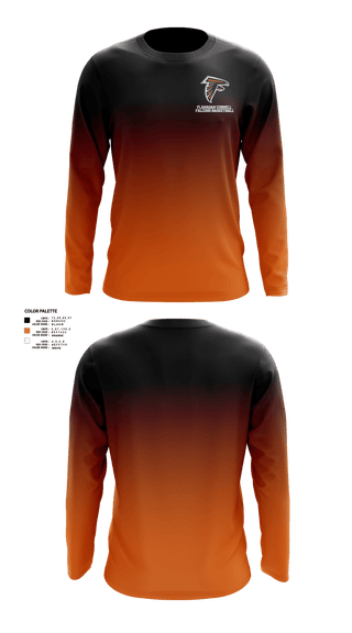 Long Sleeve Performance Shirt, Flanagan Cornell Falcons Basketball, Men's Basketball, Teamtime, Team time, sublimation, custom sports apparel, team uniforms, spirit wear, spiritwear, sports uniforms, custom shirts, team store, custom team store, fundraiser sports, apparel fundraiser