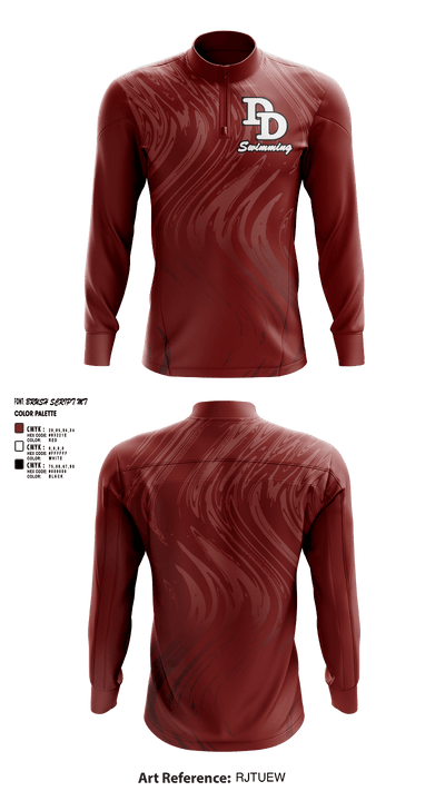 David Douglas High School Swimming 22345168 Quarter Zip Jacket - 2