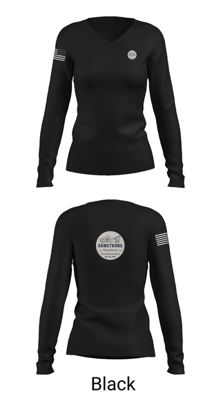 Womens Long Sleeve Vneck Shirt, Armstrong Towing & Recovery LLC, , Teamtime, Team time, sublimation, custom sports apparel, team uniforms, spirit wear, spiritwear, sports uniforms, custom shirts, team store, custom team store, fundraiser sports, apparel fundraiser