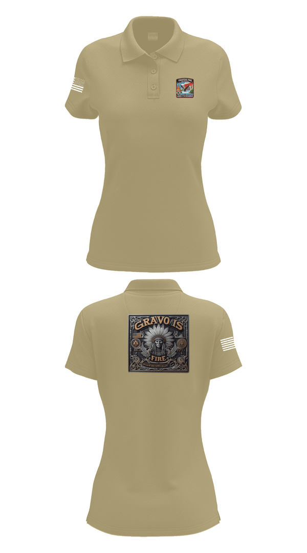 Womens Short Sleeve Performance Polo, Gravois Fire Special Operations, Fire Department, Teamtime, Team time, sublimation, custom sports apparel, team uniforms, spirit wear, spiritwear, sports uniforms, custom shirts, team store, custom team store, fundraiser sports, apparel fundraiser
