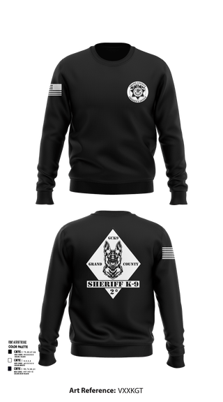 Crew Neck Sweatshirt, GCSO K9, , Teamtime, Team time, sublimation, custom sports apparel, team uniforms, spirit wear, spiritwear, sports uniforms, custom shirts, team store, custom team store, fundraiser sports, apparel fundraiser