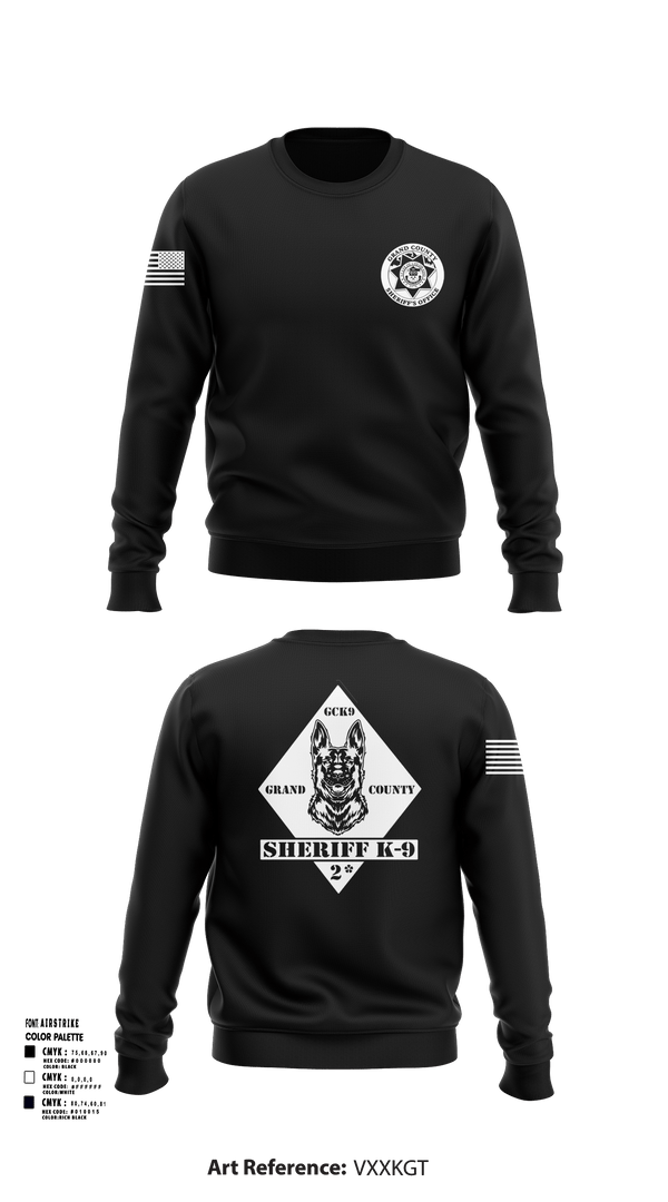 Crew Neck Sweatshirt, GCSO K9, , Teamtime, Team time, sublimation, custom sports apparel, team uniforms, spirit wear, spiritwear, sports uniforms, custom shirts, team store, custom team store, fundraiser sports, apparel fundraiser