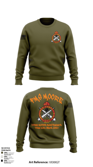 Crew Neck Sweatshirt, FMS Moore, Army, Teamtime, Team time, sublimation, custom sports apparel, team uniforms, spirit wear, spiritwear, sports uniforms, custom shirts, team store, custom team store, fundraiser sports, apparel fundraiser