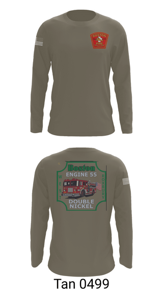 Long Sleeve Performance Shirt, Boston Fire Department Engine 55, , Teamtime, Team time, sublimation, custom sports apparel, team uniforms, spirit wear, spiritwear, sports uniforms, custom shirts, team store, custom team store, fundraiser sports, apparel fundraiser