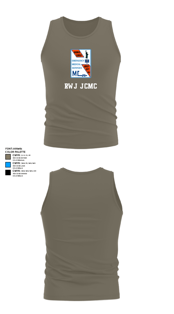 Tank Top, RWJ JCMC, Fire Department, Teamtime, Team time, sublimation, custom sports apparel, team uniforms, spirit wear, spiritwear, sports uniforms, custom shirts, team store, custom team store, fundraiser sports, apparel fundraiser