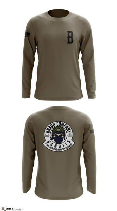 Bravo Company, 1-325 AIR, 2BCT, 82ND ABN DIV Long Sleeve Performance Shirt 2