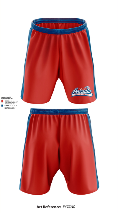 Arcadia Little League Baseball 71196264 Athletic Shorts With Pockets - 1