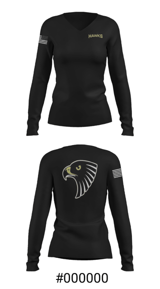 Women's Long Sleeve Vneck Shirt, Hammond Academy Of Science & Tech Baseball, Baseball, Teamtime, Team time, sublimation, custom sports apparel, team uniforms, spirit wear, spiritwear, sports uniforms, custom shirts, team store, custom team store, fundraiser sports, apparel fundraiser