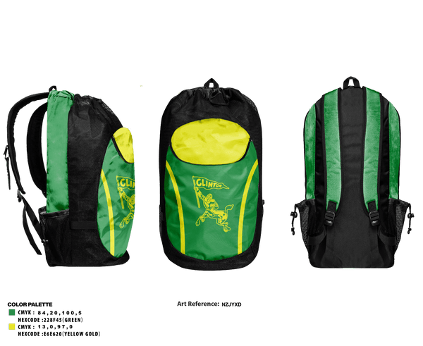 Gear Bag, Clinton High School Golf, Golf, Teamtime, Team time, sublimation, custom sports apparel, team uniforms, spirit wear, spiritwear, sports uniforms, custom shirts, team store, custom team store, fundraiser sports, apparel fundraiser