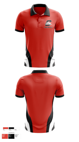Short Sleeve Performance Polo, Central High School Football, Football, Teamtime, Team time, sublimation, custom sports apparel, team uniforms, spirit wear, spiritwear, sports uniforms, custom shirts, team store, custom team store, fundraiser sports, apparel fundraiser