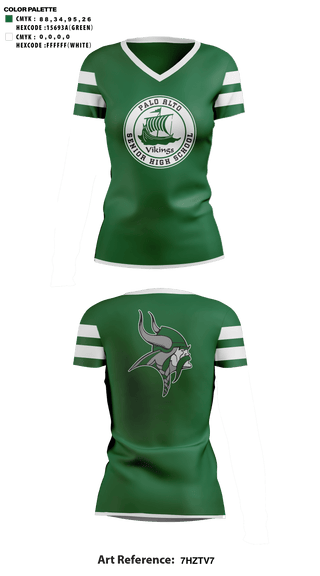 Womens Short Sleeve Vneck Shirt, Palo Alto High School Cheer, Cheer, Teamtime, Team time, sublimation, custom sports apparel, team uniforms, spirit wear, spiritwear, sports uniforms, custom shirts, team store, custom team store, fundraiser sports, apparel fundraiser