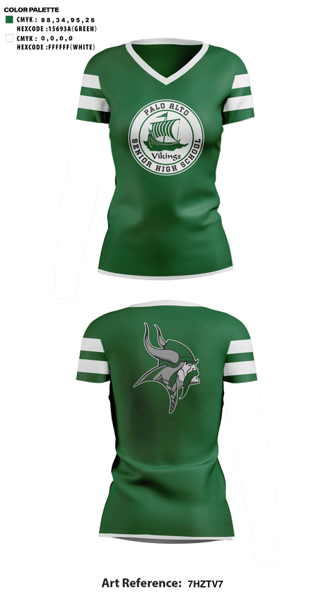 Womens Short Sleeve Vneck Shirt, Palo Alto High School Cheer, Cheer, Teamtime, Team time, sublimation, custom sports apparel, team uniforms, spirit wear, spiritwear, sports uniforms, custom shirts, team store, custom team store, fundraiser sports, apparel fundraiser
