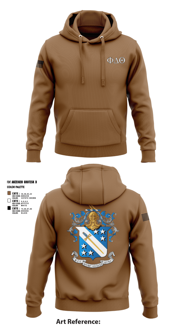Hoodie, Phi Delta Theta, Army, Teamtime, Team time, sublimation, custom sports apparel, team uniforms, spirit wear, spiritwear, sports uniforms, custom shirts, team store, custom team store, fundraiser sports, apparel fundraiser