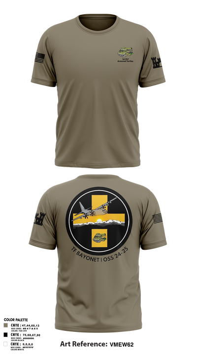 B Co 766 EN BeB 1st Platoon Armored Turtles Short Sleeve Performance Shirt - 7