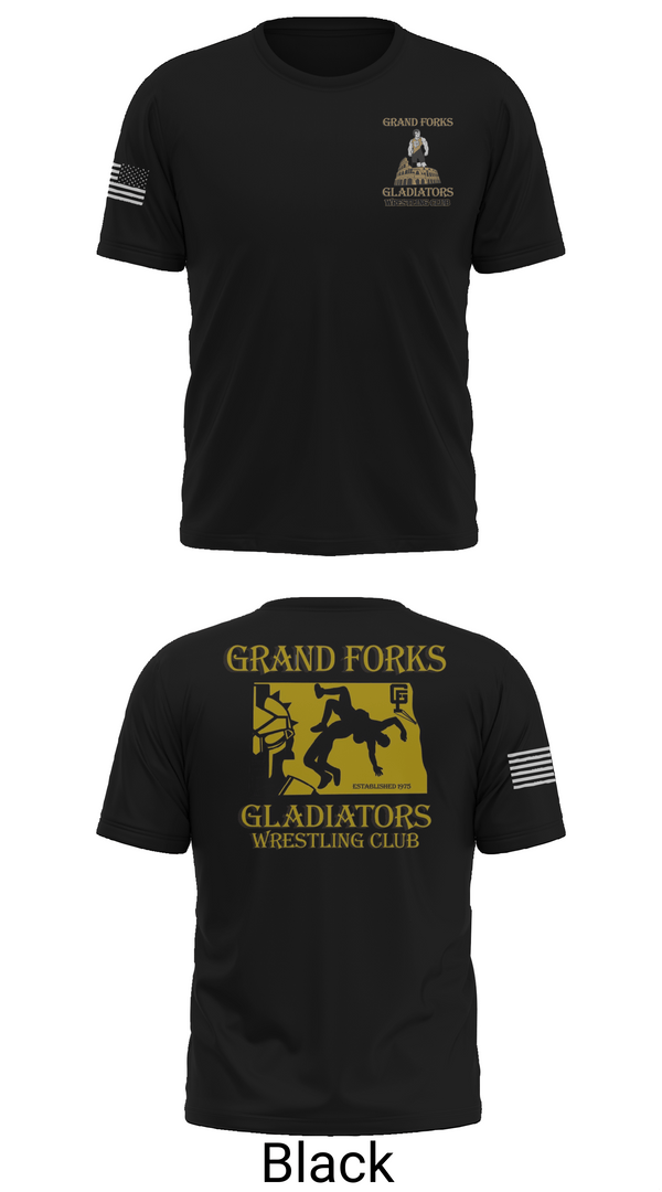Old School Cotton Feel Shirt, Gladiators Wrestling Club, Wrestling, Teamtime, Team time, sublimation, custom sports apparel, team uniforms, spirit wear, spiritwear, sports uniforms, custom shirts, team store, custom team store, fundraiser sports, apparel fundraiser