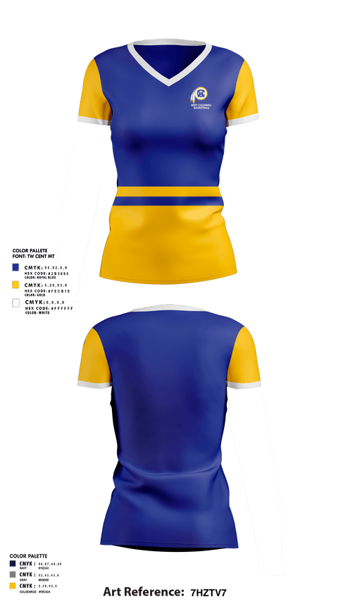 Womens Short Sleeve Vneck Shirt, West Caldwell Women’s Basketball, Women's Basketball, Teamtime, Team time, sublimation, custom sports apparel, team uniforms, spirit wear, spiritwear, sports uniforms, custom shirts, team store, custom team store, fundraiser sports, apparel fundraiser