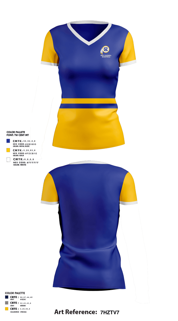 Womens Short Sleeve Vneck Shirt, West Caldwell Women’s Basketball, Women's Basketball, Teamtime, Team time, sublimation, custom sports apparel, team uniforms, spirit wear, spiritwear, sports uniforms, custom shirts, team store, custom team store, fundraiser sports, apparel fundraiser