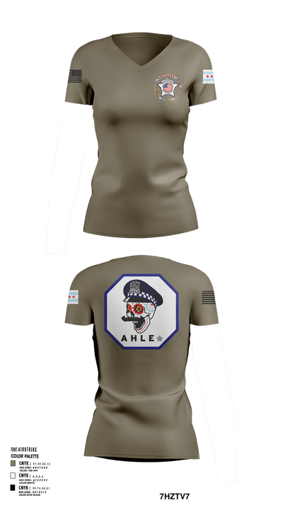 Cpd 68937191 Women's Short Sleeve V-neck Shirt - 124
