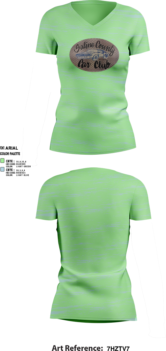 Womens Short Sleeve Vneck Shirt, Saline county Car Club, , Teamtime, Team time, sublimation, custom sports apparel, team uniforms, spirit wear, spiritwear, sports uniforms, custom shirts, team store, custom team store, fundraiser sports, apparel fundraiser