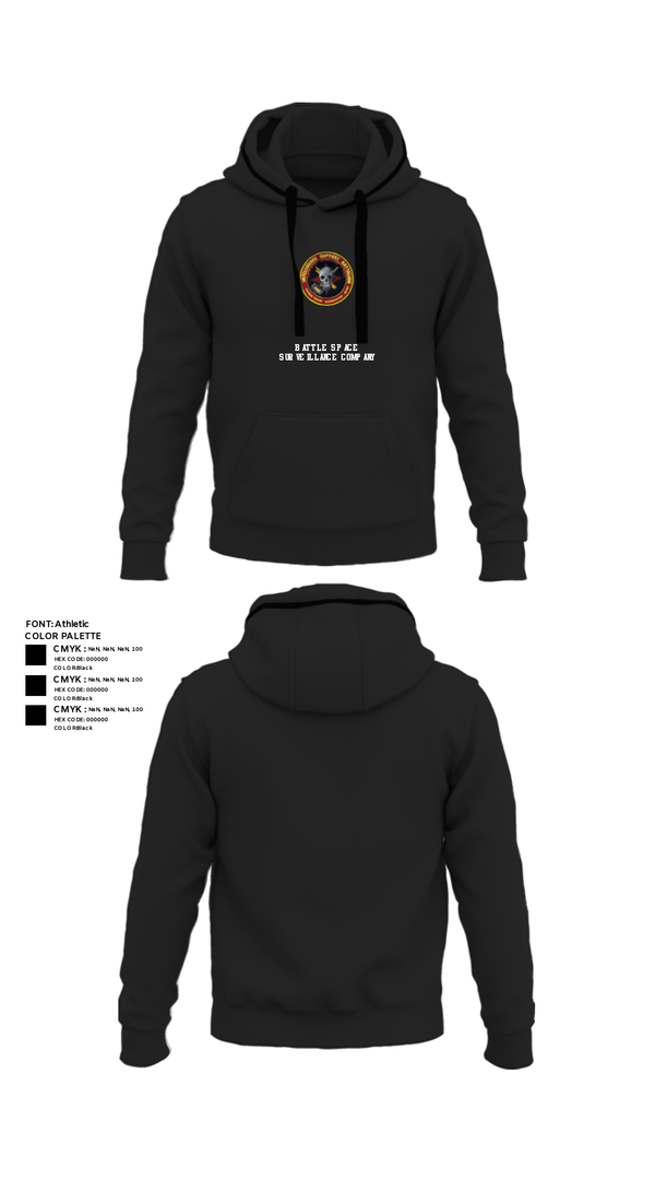 Hoodie, Battle Space Surveillance Company, Marines, Teamtime, Team time, sublimation, custom sports apparel, team uniforms, spirit wear, spiritwear, sports uniforms, custom shirts, team store, custom team store, fundraiser sports, apparel fundraiser