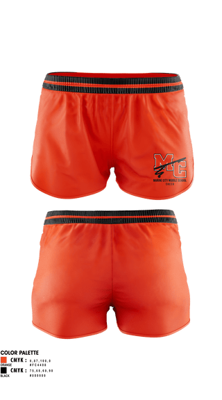 Womens Shorts, Marine City Middle School Cheer, Cheer, Teamtime, Team time, sublimation, custom sports apparel, team uniforms, spirit wear, spiritwear, sports uniforms, custom shirts, team store, custom team store, fundraiser sports, apparel fundraiser