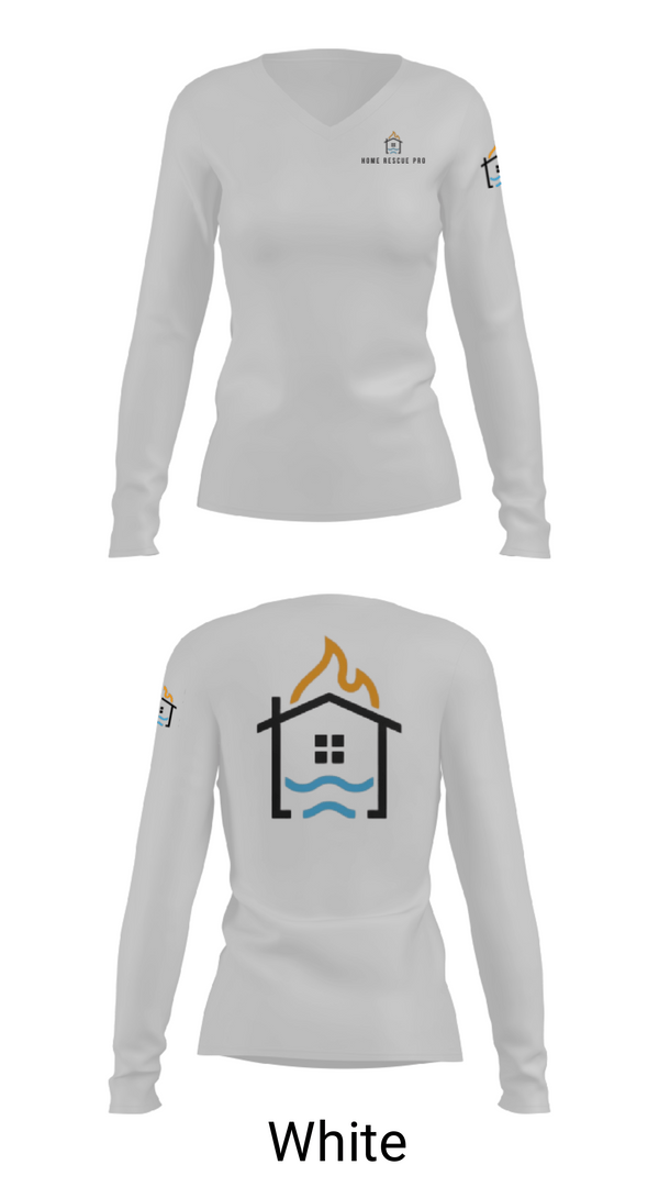 Womens Long Sleeve Vneck Shirt, Home Rescue Pro, , Teamtime, Team time, sublimation, custom sports apparel, team uniforms, spirit wear, spiritwear, sports uniforms, custom shirts, team store, custom team store, fundraiser sports, apparel fundraiser