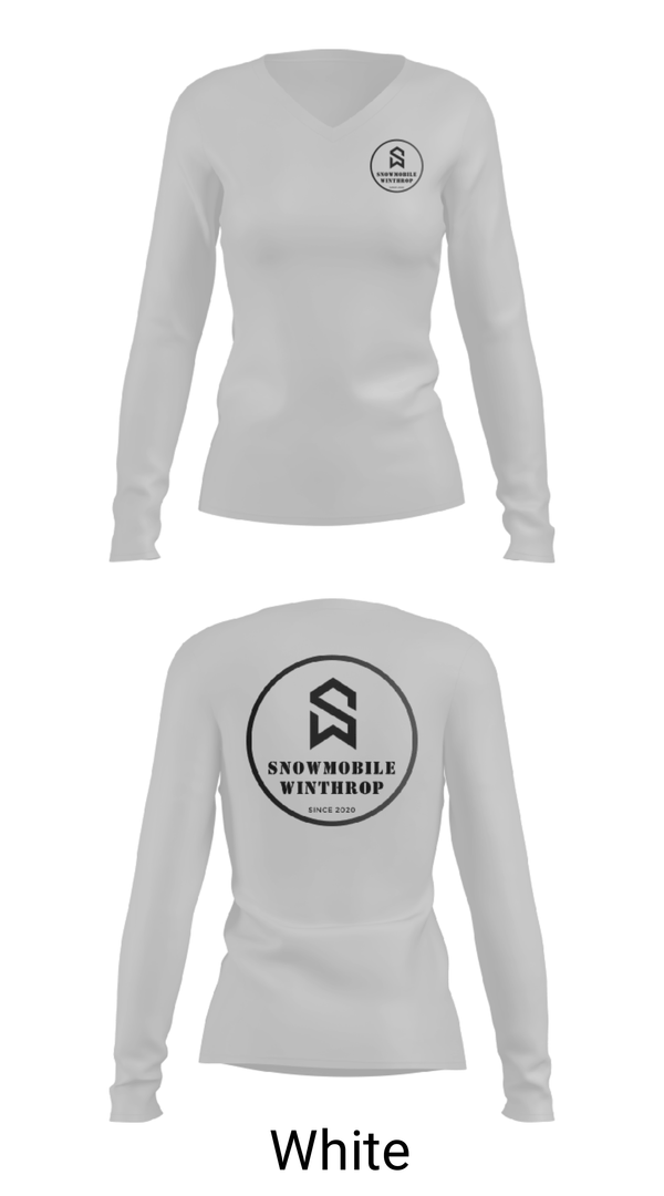 Womens Long Sleeve Vneck Shirt, Snowmobile Winthrop, , Teamtime, Team time, sublimation, custom sports apparel, team uniforms, spirit wear, spiritwear, sports uniforms, custom shirts, team store, custom team store, fundraiser sports, apparel fundraiser