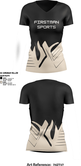 Womens Short Sleeve Vneck Shirt, Firstman Sports, , Teamtime, Team time, sublimation, custom sports apparel, team uniforms, spirit wear, spiritwear, sports uniforms, custom shirts, team store, custom team store, fundraiser sports, apparel fundraiser