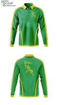 Clinton High School Golf 47390038 Long Sleeve Performance Polo - 1