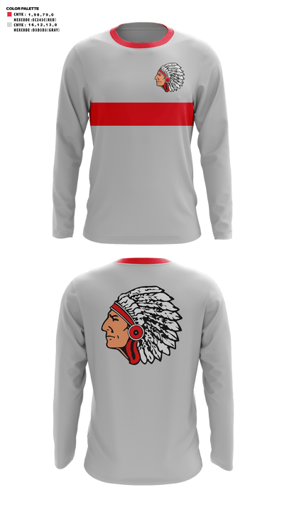 County Line Junior High School Cross Country 49225250 Long Sleeve Performance Shirt - 41