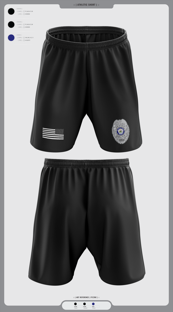 Athletic Shorts With Pockets, Dexter Pd, Police, Teamtime, Team time, sublimation, custom sports apparel, team uniforms, spirit wear, spiritwear, sports uniforms, custom shirts, team store, custom team store, fundraiser sports, apparel fundraiser