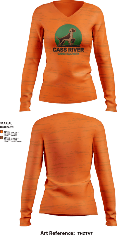 Cass River game recovery 87897847 Women's Long Sleeve V-neck Shirt - 1