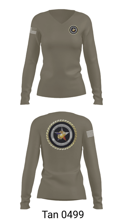Goodfellow AFB 53285158 Women's Long Sleeve V-neck Shirt - 77
