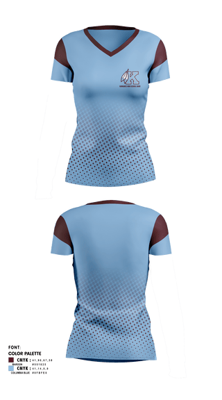 Womens Short Sleeve Vneck Shirt, Kankakee High School Band, Spirit Store, Teamtime, Team time, sublimation, custom sports apparel, team uniforms, spirit wear, spiritwear, sports uniforms, custom shirts, team store, custom team store, fundraiser sports, apparel fundraiser