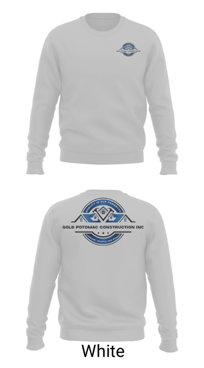 Gold Potomac construction inc 70800298 Crew Neck Sweatshirt - 2