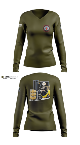 Womens Long Sleeve Vneck Shirt, , Marines, Teamtime, Team time, sublimation, custom sports apparel, team uniforms, spirit wear, spiritwear, sports uniforms, custom shirts, team store, custom team store, fundraiser sports, apparel fundraiser