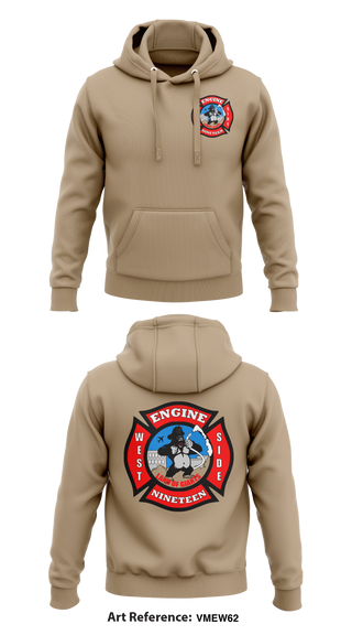 Hoodie, Station 19, Fire Department, Teamtime, Team time, sublimation, custom sports apparel, team uniforms, spirit wear, spiritwear, sports uniforms, custom shirts, team store, custom team store, fundraiser sports, apparel fundraiser