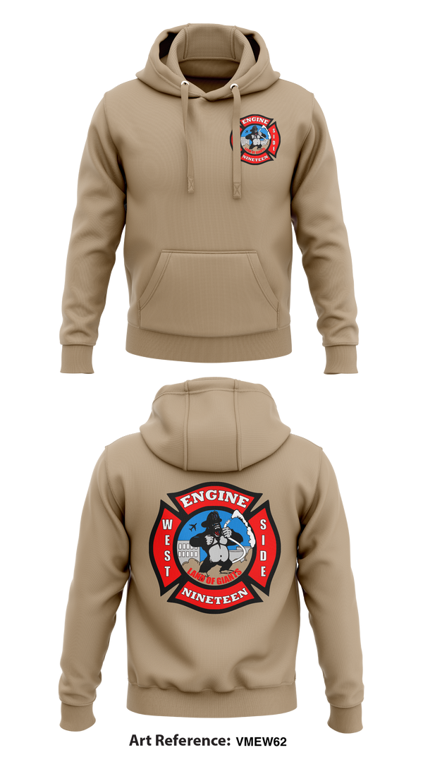 Hoodie, Station 19, Fire Department, Teamtime, Team time, sublimation, custom sports apparel, team uniforms, spirit wear, spiritwear, sports uniforms, custom shirts, team store, custom team store, fundraiser sports, apparel fundraiser