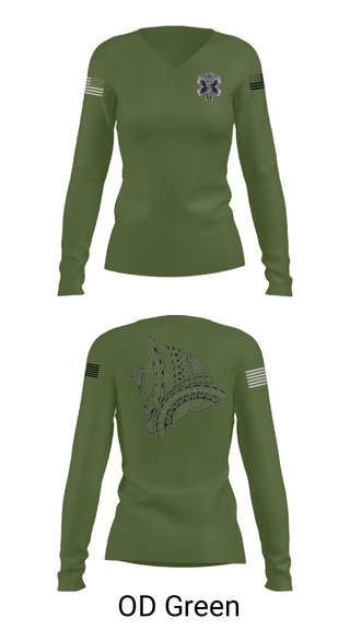 Women's Long Sleeve Vneck Shirt, MEDICS, National Guard, Teamtime, Team time, sublimation, custom sports apparel, team uniforms, spirit wear, spiritwear, sports uniforms, custom shirts, team store, custom team store, fundraiser sports, apparel fundraiser