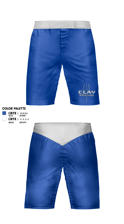 Clay High School Wrestling 75209698 Fight Shorts - 1