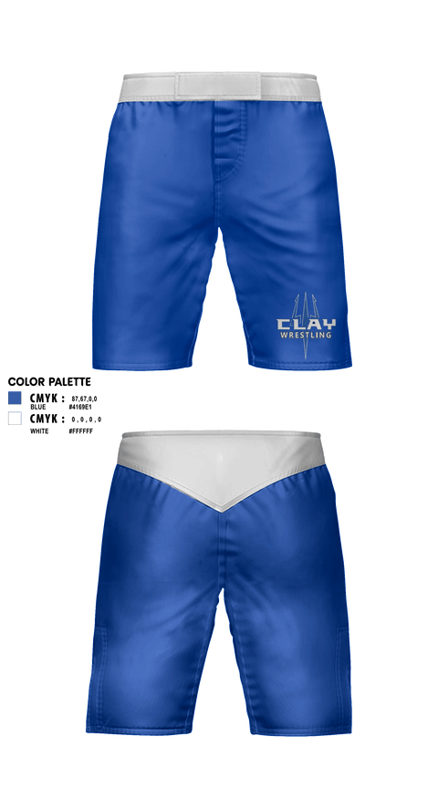 Fight Shorts, Clay High School Wrestling, Wrestling, Teamtime, Team time, sublimation, custom sports apparel, team uniforms, spirit wear, spiritwear, sports uniforms, custom shirts, team store, custom team store, fundraiser sports, apparel fundraiser